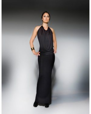 Figurbetontes rückenfreies Abendkleid